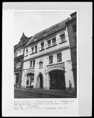ehemalige Herberge Zum Güldenen Schlösschen — Fassade