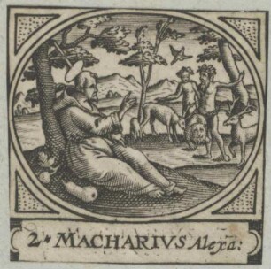 Bildnis des Heiligen Macharivs von Alexandria