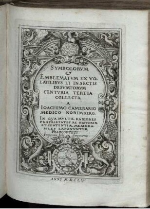 3: Symbolorum & Emblematum ... Centuria .... 3