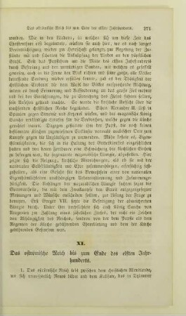 XI. Das oströmische Reich bis zum Ende des elften Jahrhunderts