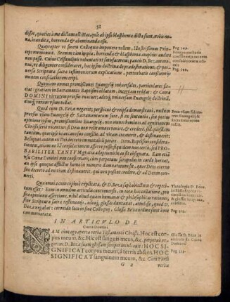 In Articulo De Coena Domini.