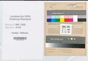 Entnazifizierung Wilhelm Hedler, geb. 06.04.1889 (Beamter)