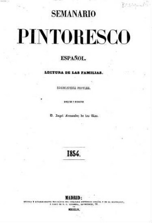 Semanario pintoresco español. 1854