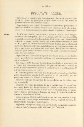 Résultats acquis