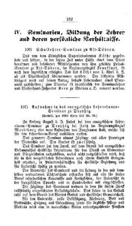 Schullehrer-Seminar zu Alt-Döbern : [III. Gymnasien und Realschulen]