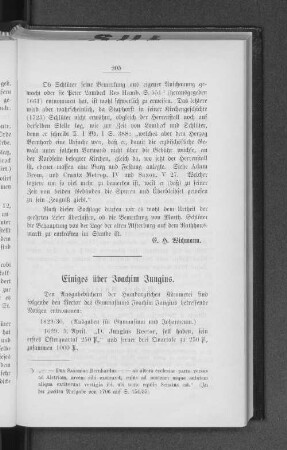 Einiges über Joachim Jungius.