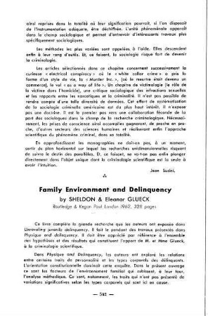 542-544, Family Environment and Delinquency, by Sheldon and Eleanor Glueck