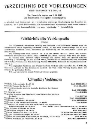 Öffentliche Vorlesungen