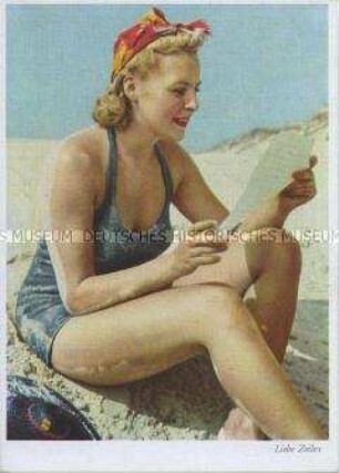 Frau am Strand