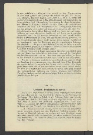 III. Teil. Unterm Sozialistengesetz