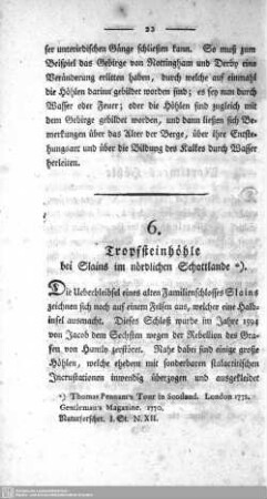 6. Tropfsteinhöhle bei Slains im noerdlichen Schottlande