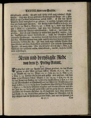 Neun und dreyßigste Rede von dem H. Predig-Ammt.
