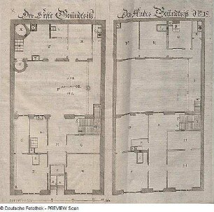 Grundriss eines bürgerlichen Wohnhauses