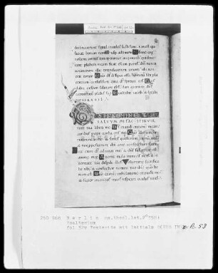 Psalter aus Werden — Initiale D (eus in), Folio 32verso