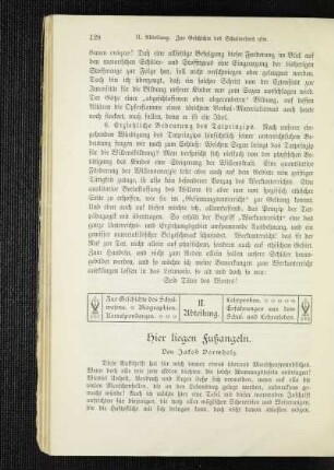 Hier liegen Fußangeln