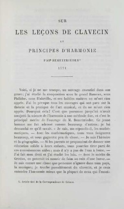 Sur les lecons de clavecin et principes d'harmonie par M. Bemetzrieder. 1771