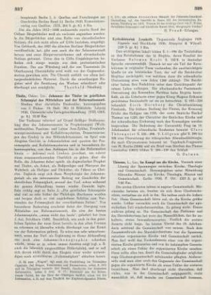 327-328 [Rezension] Thulin, Oskar, Johannes der Täufer im geistlichen Schauspiel des Mittelalters und der Reformationszeit