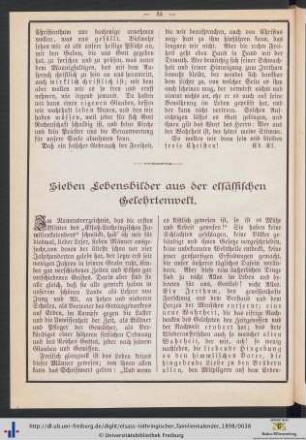 Sieben Lebensbilder aus der elsässischen Gelehrtenwelt.