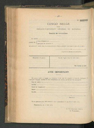 Congo Belge.