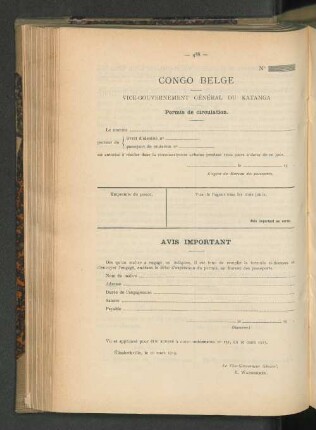 Congo Belge.