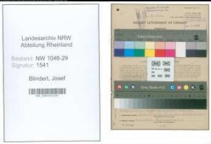Entnazifizierung Josef Blindert , geb. 06.06.1897 (Beamter)