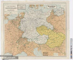 Eisenbahn - Übersichtskarte von Deutschland und den angrenzenden Ländern