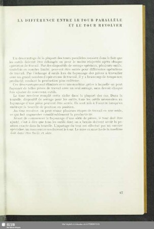 La Différence Entre Le Tour Parallèle Et Le Tour Revolver
