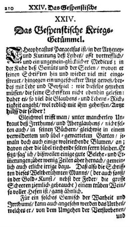 XXIV. Das gespenstische Kriegsgetümmel