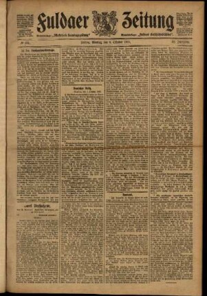 Ausgabe vom Montag, den 09. Oktober 1905.