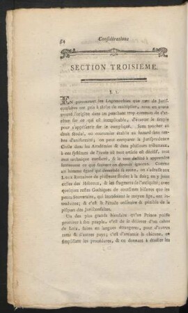 Section Troisieme