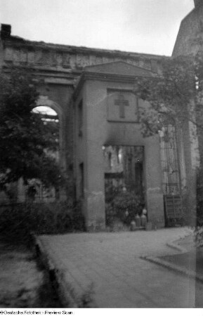 Ansicht im kriegszerstörten Zustand