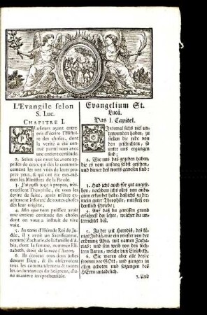 L'Evangile selon S. Luc. / Evangelium St. Lucä.