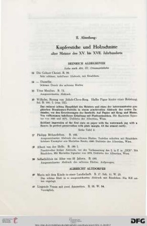 II Kupferstiche und Holzschnitte (Nr. 33-235)