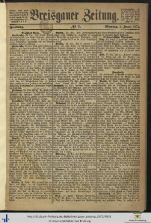 Nr. 1-26 (Januar 1872)