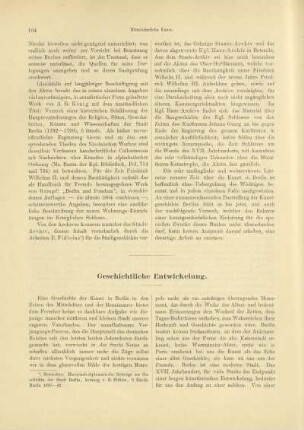 Geschichtliche Entwickelung