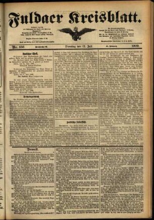 Ausgabe vom Dienstag, den 13. Juli 1909.