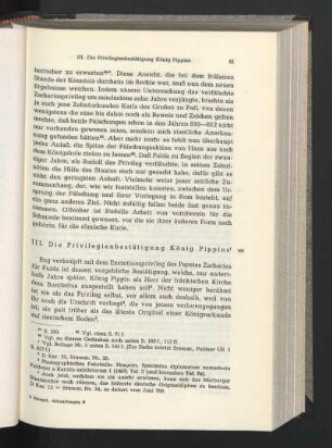 III. Die Privilegienbestätigung König Pippins