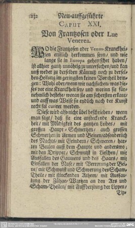 Caput XXI. Von Frantzosen oder Lue Venerea