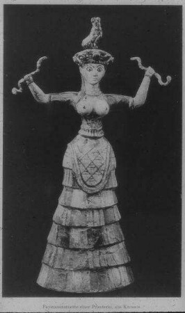 Knossos, Fayence-Statuette einer Priesterin