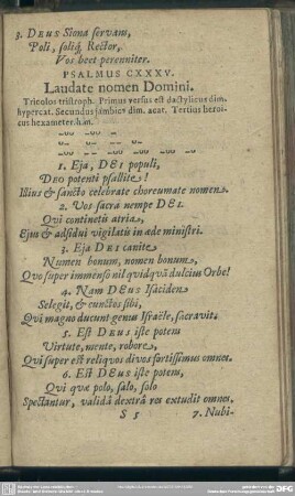 Psalmus CXXXV. Laudate nomen Domini