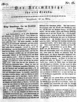 No. 25, Sonnabend, den 28. März 1807