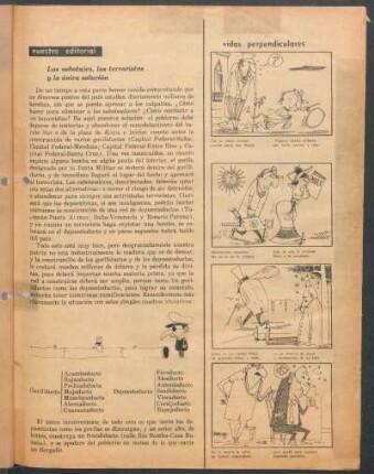 Nuestro editorial : Los sabotajes, los terroristas y la única solución