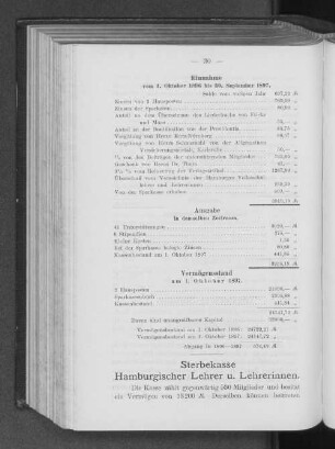 Sterbekasse Hamburgischer Lehrer u. Lehrerinnen.