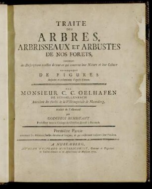 Pt. 1: Abbildung der wilden Bäume, Stauden und Buschgewächse 