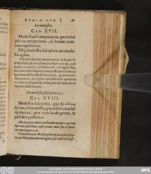 De modestia suscipiente. Cap. XVIII.