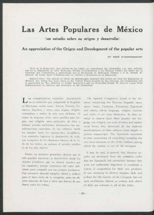 Las artes populares de México : (Un estudio sobre su origen y desarrollo)