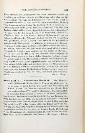 525-526 [Rezension] Koch, Anton, Homiletisches Handbuch