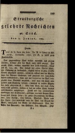 46. Stück, den 7. Junius, 1783.