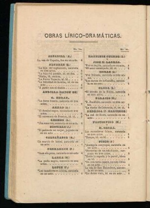Obras lírico-dramáticas.