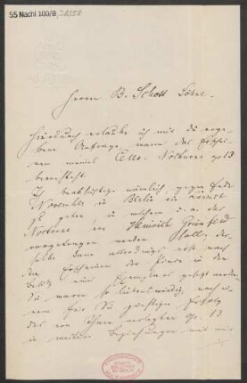 Brief an B. Schott's Söhne : 24.10.1882